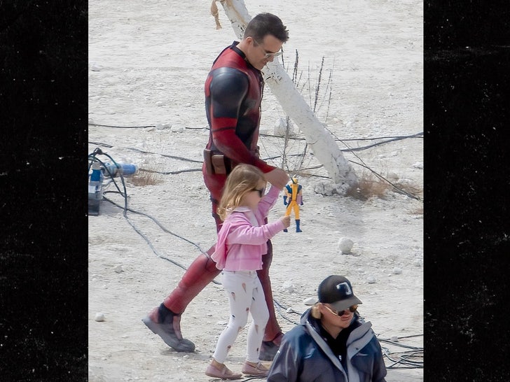 Blake visting deadpool set