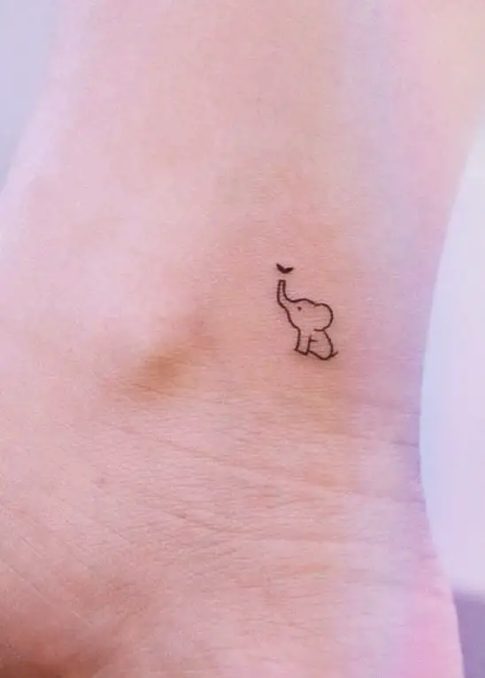 Small elephant tattoo 1