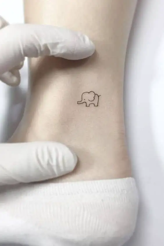 Small elephant tattoo 2