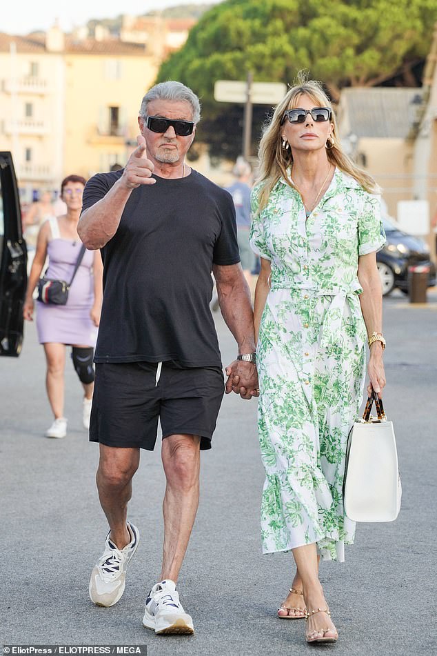 Sylvester Stallone and wife Jennifer walk hand-in-hand in Saint-Tropez | Daily  Mail Online