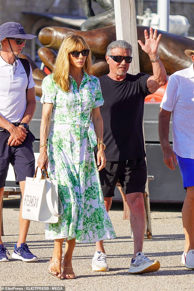 Sylvester Stallone and wife Jennifer walk hand-in-hand in Saint-Tropez |  Daily Mail Online