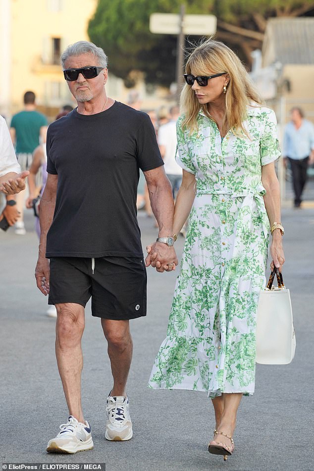 Sylvester Stallone and wife Jennifer walk hand-in-hand in Saint-Tropez |  Daily Mail Online