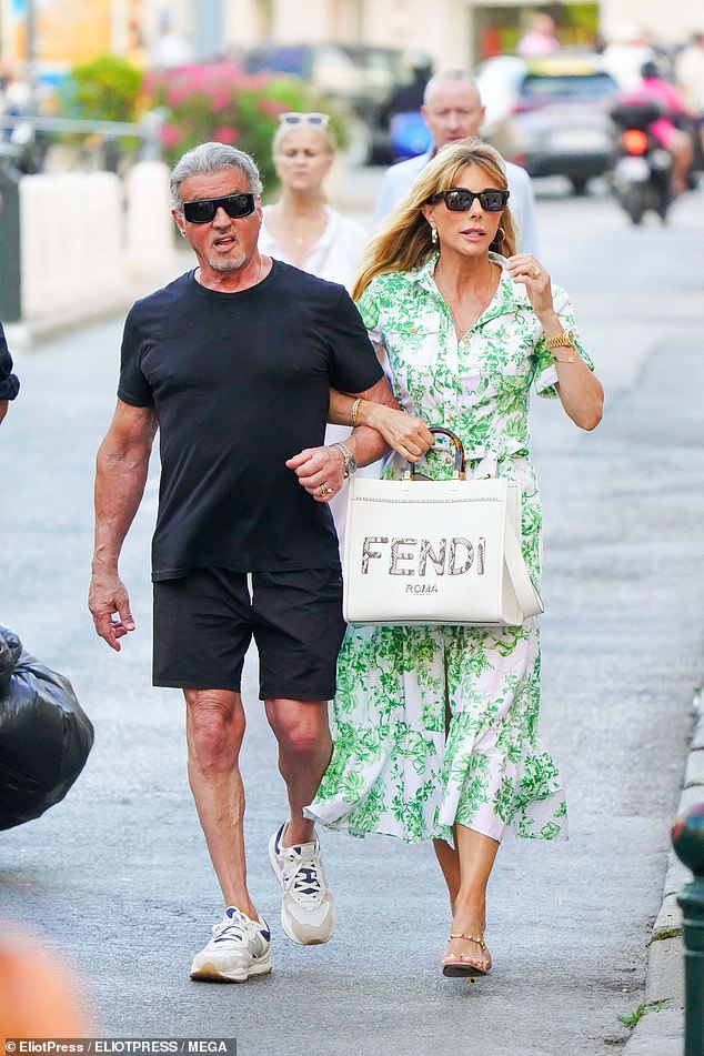 Sylvester Stallone and wife Jennifer walk hand-in-hand in Saint-Tropez |  Daily Mail Online