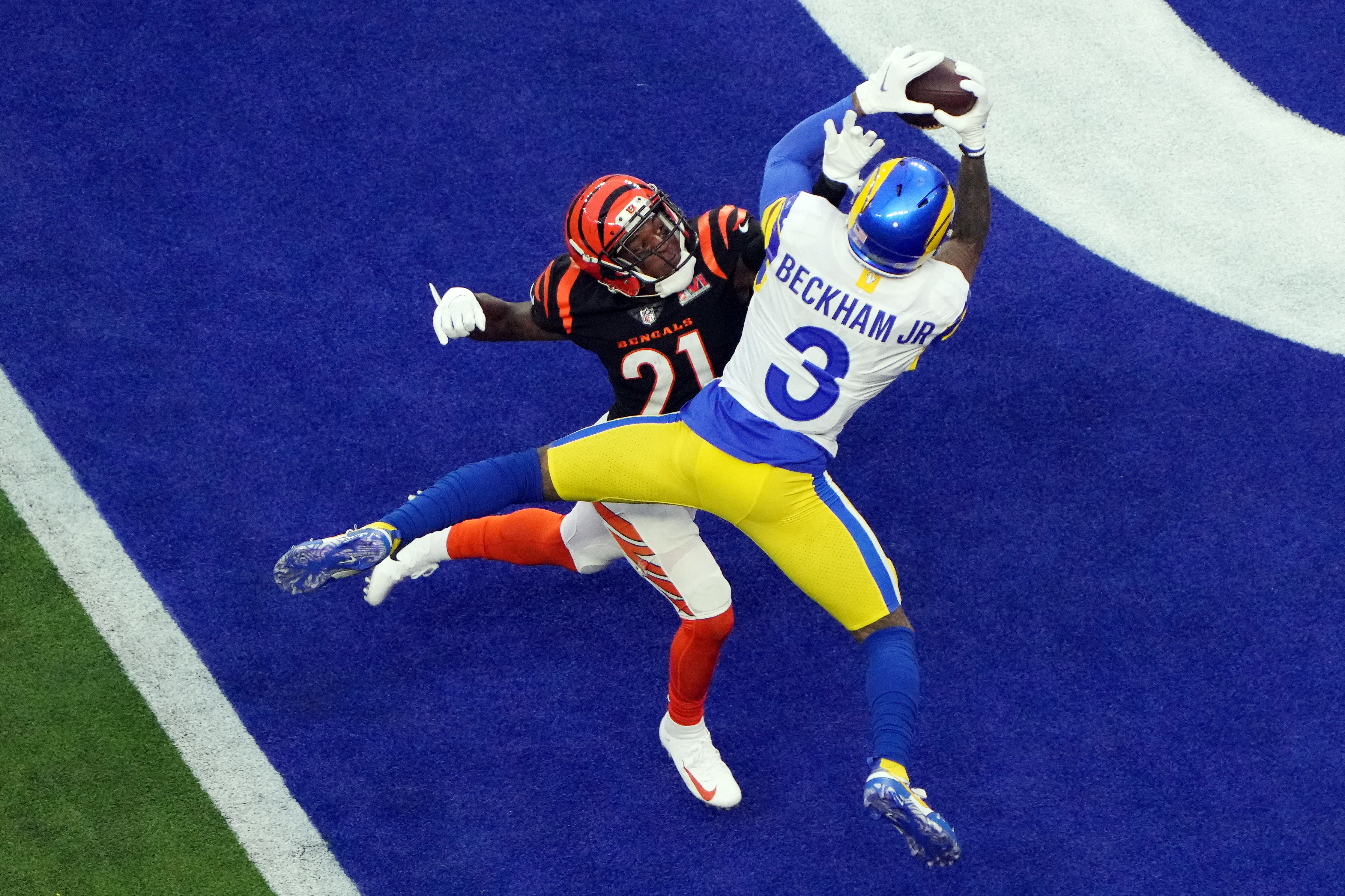 OBJ scored in the Super Bowl against the Bengals before going off injured