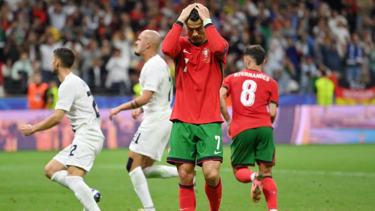 What happened to Cristiano Ronaldo? CR7 reduced to tears at Euro 2024 after  penalty miss vs. Slovenia, makes amends as Portugal go through | Sporting  News
