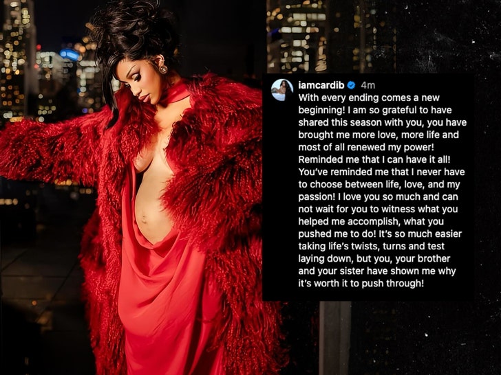 cardi b pregnant post