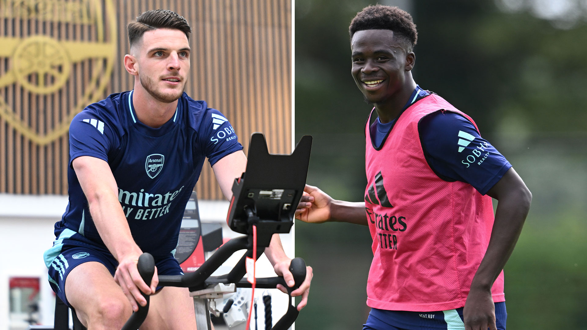 Former Chelsea team-mates Mason Mount and Jorginho embrace after Man Utd’s pre-season defeat to Arsenal