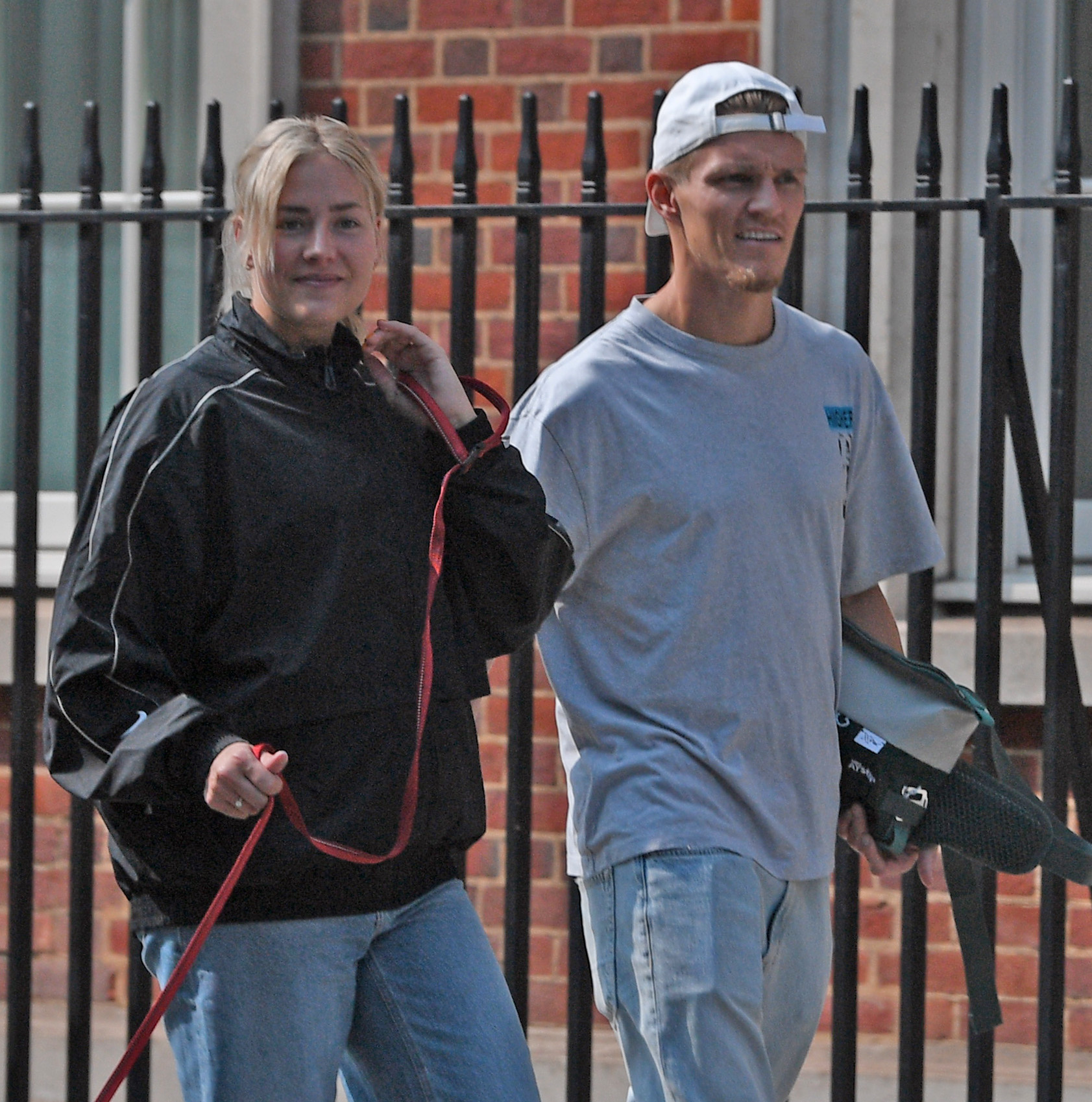 The couple were dressed in low-key outfits