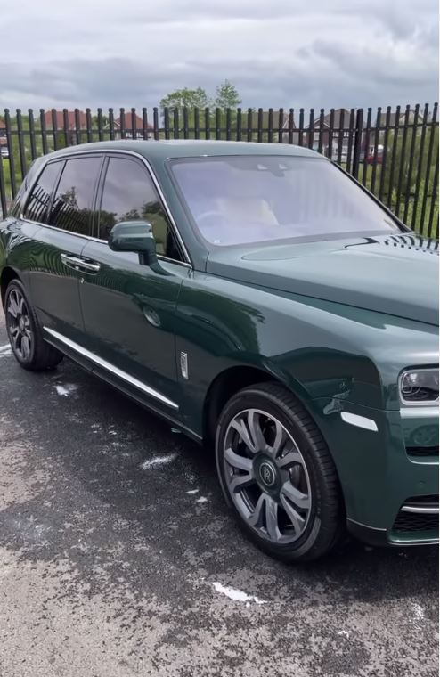 Fury showed off a Rolls Royce motor on Instagram