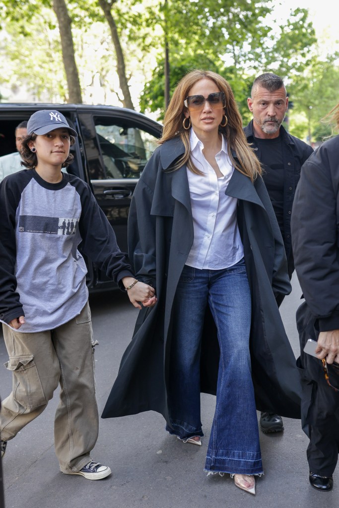 Jennifer Lopez and Emme in La Marais. 