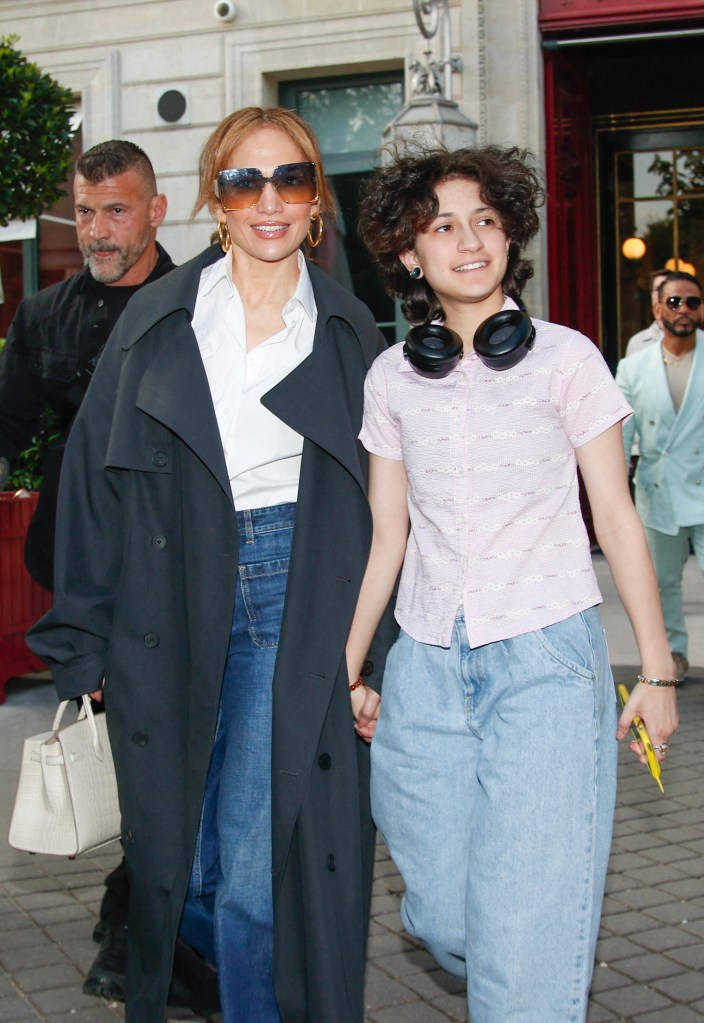 Jennifer Lopez and Emme in Paris. 